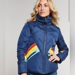 Women's Obermeyer vintage dusty down Jacket with 70s accents